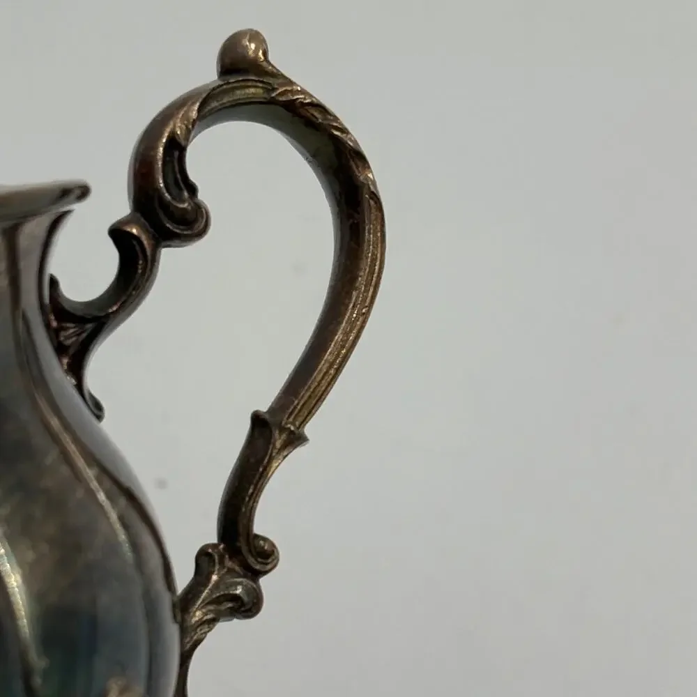 Vintage Silverplate Newport Covered Sugar Bowl Double Handled W Lid